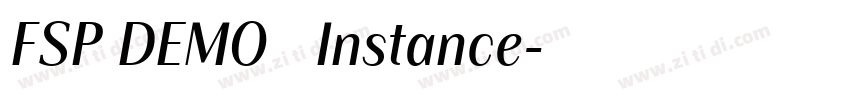FSP DEMO   Instance字体转换